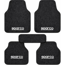 Smart Garage Hyundai Atos Uyumlu Sparco Yazılı Füme Oto Paspas Halı Seti  - Her Araca Uygun