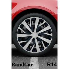 Audi A1 14 Inç Jant Kapağı (4 Adet) Siyah Gri C110