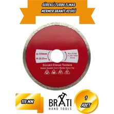 BRATİ HAND TOOLS Sürekli Turbo Elmas Mermer - Granit Kesici 115'LIK