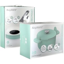 Berghoff Leo Phantom Kapaklı Yapışmaz Derin Tencere 24 cm ve Kızartma Tavası 24 cm Forest Green