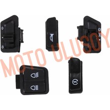 Moto Ulusoy Düğme Seti 5 Li Scooter Spacy 110 Actıva S 125 Arora Special Alfa