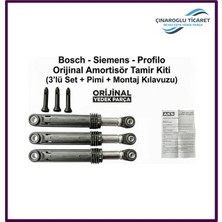 Çınaroğlu Ticaret Bosch WAE16162ZA/01 Uyumlu Çamaşır Çamaşır Makinesi 3 Lü Set Bosch Siyah Amortisör
