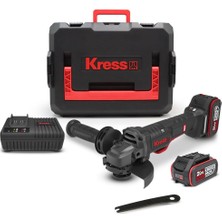 Kress KUH04.1 20VOLT 5.0AH. Li-Ion Çift Akülü 125MM Kömürsüz Profesyonel Devir Ayarlı Alttan Tetikli