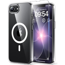 Teleplus iPhone 17E Kılıf Embos Manyetik Şarj Kapak + Ekran Koruyucu