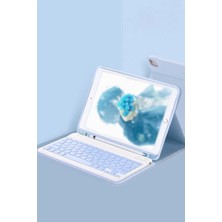 Najmaddin.com Ipad 5 Air 9.7 Kılıf KC01 Smart Klavyeli Tablet Kılıfı - Mavi
