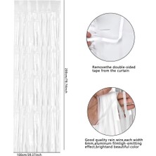 Bucuks Mey Ithalat® Soft Beyaz Renk Duvar ve Kapı Perdesi Ithal 100X200 cm