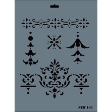 Bucuks Mey Ithalat® Rich New Seri N-103 Stencil 35X25 cm