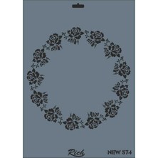 Bucuks Mey Ithalat® Rich New Seri N-574 Stencil 35X25 cm