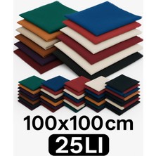 25 Adet Düz Renk Dağıtmalık Hac Umre Düğün Hediyelik Çeyizlik Flamlı Pamuk Eşarp Yazma