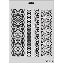 Bucuks Mey Ithalat® Rich Dantel Seri DN-913 Stencil 35X25 cm
