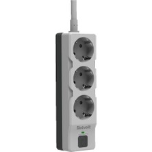 Zemira Home Dotvolt Surge Hunter 3 Lu 1.5mt Enerjı Koruma Prızı (1050 J)