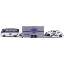 Bucuks Mey Ithalat®  1/64 Design Seri Yarış Takımı Römork ve Araç Set