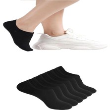 Ozzy Socks 6 Çift Yumuşak Dokulu Kadın Siyah Bambu Görünmez Sneaker Spor Ayakkabı Çorabı