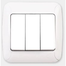 Bucuks Mey Ithalat® Günsan Fantasy Üçlü Anahtar Beyaz Renk