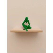 Bucuks Mey Ithalat® Minimal Insan Figürü Biblo Yeşil Ev ve Ofis Dekoru