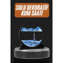 Bucuks Mey Ithalat® Dekoratif Sulu Kum Saati Ofis Masa Üstü Ev Yuvarlak Kum Saati