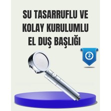 Bucuks Mey Ithalat® Masaj ve Yağmur Modlu Su Tasarruflu Duş Başlığı