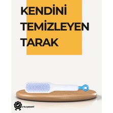 Bucuks Mey Ithalat® Kendi Kendini Temizleyen Saç Tarağı – Anti-Statik, Silikon Uçlu, Abs Malzeme, 22X4 cm