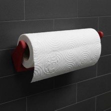 Bucuks Mey Ithalat® Dekoratif Kırmızı Kağıt Havlu Tutucu Duvar Askılı Model