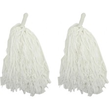 Bucuks Mey Ithalat® 1 Çift ( 2 Adet ) Beyaz Renk 23 Nisan Gösteri Ponponu