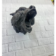 Bucuks Mey Ithalat® Siyah Ayı Duvar Süsü Dekoratif Asılabilir Heykel Ev Ofis Aksesuarı