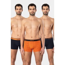 Cacharel Erkek Desenli Likrali Boxer 3'lü Paket