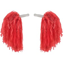 Bucuks Mey Ithalat® 1 Çift ( 2 Adet ) Kırmızı Renk 23 Nisan Gösteri Ponponu