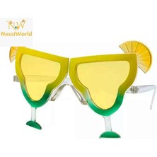 Bucuks Mey Ithalat® Margarita Bardak Şeklinde Parti Gözlüğü Sarı 16X8 cm