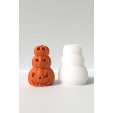 Cage Art Studio Bal Kabağı Mum Silikon Kalıp - Halloween Mum Profesyonel Silikon Kalıbı 8x5.5cm