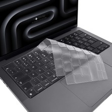 Novstrap Apple MacBook Pro 16 Inç M5 Pro M5 Max A3428 A3429 ile Uyumlu Türkçe Q Şeffaf Klavye Koruyucu Kılıf