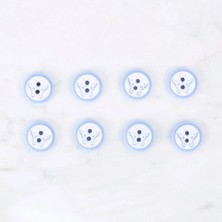 Çarşı Point Loren Crafts 8 Li Kelebek Mavi Düğme - 0513
