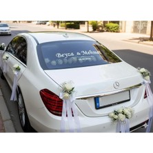 Nuksoc Gelin Arabası Yazısı Stıcer Süsleme Süs Dekoratif Gelin Arabası Süsü Isim Tarih Yazılı Etiket