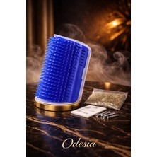 Odesia Premium Kedi Kaşıma Fırçası | Duvara Monte Masaj Aparatı | Catnip Hediyeli