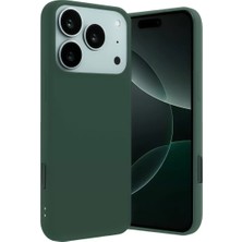 Epilons Iphone 17 Pro Nano Içi Kadife Silikon - Koyu Yeşil