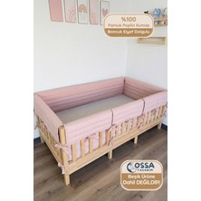 Yasetex Tasarım Montessori ve Beşik Için Full Yan Koruma Seti - 4 Kenar Tam Koruma %100 Pamuk Antialerjik Pudra