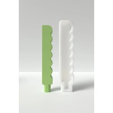 Cage Art Studio Zigzag Şamdanlık Mum Silikon Kalıp Z1 - Şamdan/şamdanlık Mum Profesyonel Silikon Kalıbı 21.5 x 3.3cm