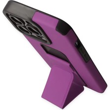 Epilons Iphone 13 Pro Max Kılıf Mega Standlı Silikon - Mor