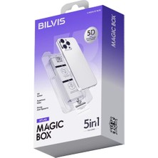 Epilons Iphone 14 Pro Max Bilvis 5ın1 3D Magic Cam Ekran Koruyucu - Siyah