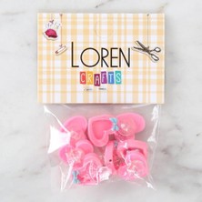 Çarşı Point Loren Crafts Pembe 8'li Düğme - 3016