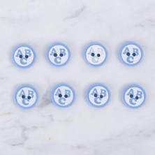 Çarşı Point Loren Crafts 8 Li Abc Mavi Düğme - 0563