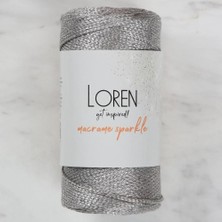 Çarşı Point Loren Macrame Sparkle Simli Gri El Örgü Ipi - Rm 6