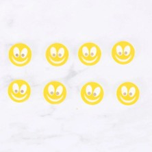 Çarşı Point Loren Crafts 8 Li Gülen Yüz Sarı Düğme - 0528