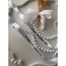 Nuksoc Dökülmeyen Incili Söz Nişan Yüzük Kurdelesi Söz Dekoru Söz Tepsisi Kurdele