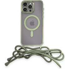 Epilons Iphone 12 Pro Kılıf Divo Lazer Askılı Magsafe Kapak - Koyu Yeşil