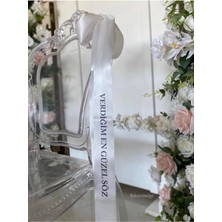 Nuksoc 1 Adet Gelin 1 Adet Damat Sandalye Kurdelesi Söz Nişan Dekor Kurdelesi