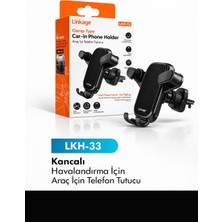 Azurtech Lkh-33 Araç Içi Telefon Tutucu Havalandırma Tipi Kancalı 360° Döner Universal Telefon Standı
