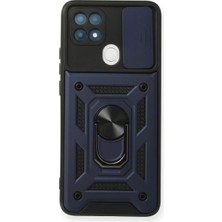 Epilons A15 Kılıf Pars Lens Yüzüklü Silikon - Lacivert