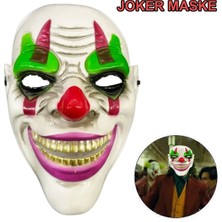 MERİVİA Delirten Gülüş Palyaço Temalı Joker Maskesi (5405)