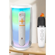 Epilons Pluse 6 Mikrofonlu Rgb Kablosuz Hoparlör - Beyaz