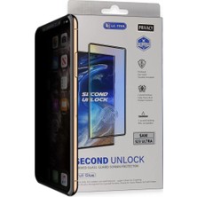 Epilons Samsung Galaxy S23 Ultra Durable Full Glue Curved Hayalet Cam